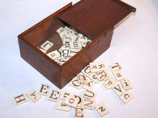 A Good set of 19th century Ivory Alphabets (90 pieces) circa 1830-1850